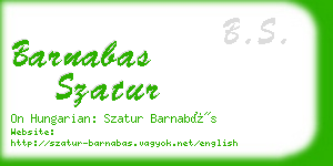 barnabas szatur business card